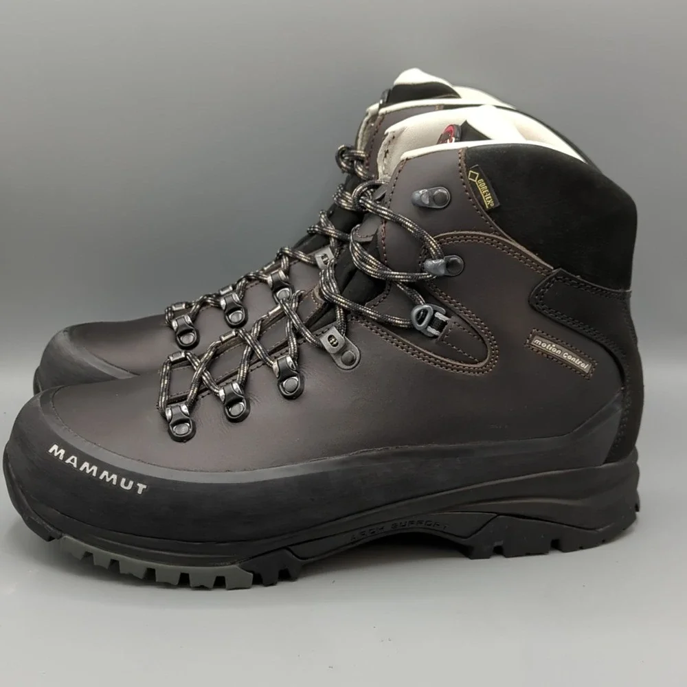 New Mammut Mt Trail XT GTX Mens Size 11 Hiking Boots Dark Brown Leather Gore-Tex